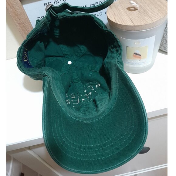 Olive Green Navy Blue Unisex Adjustable Polo Cap - Picture 4 of 6